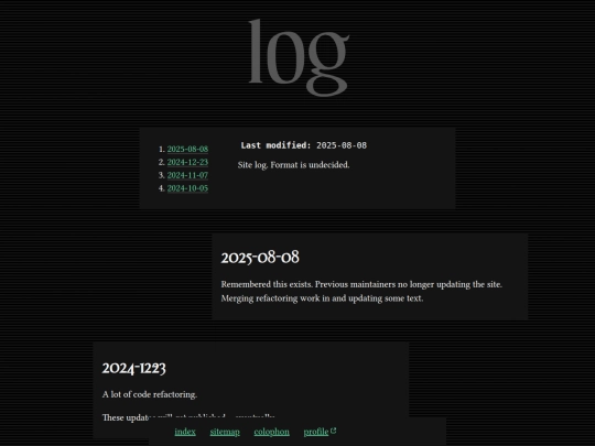 log screenshot