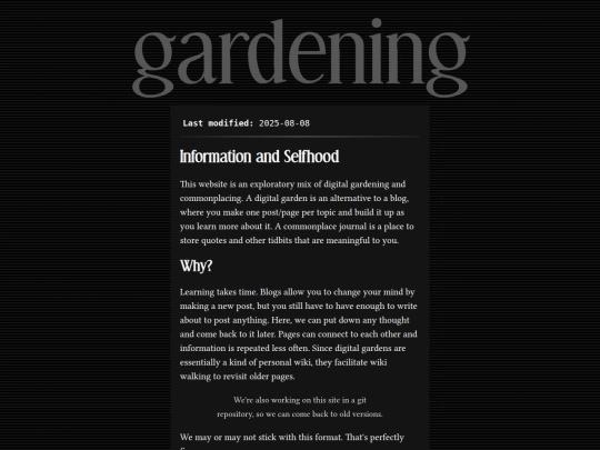 notes/gardening screenshot