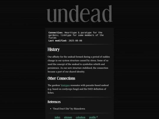 notes/undead screenshot