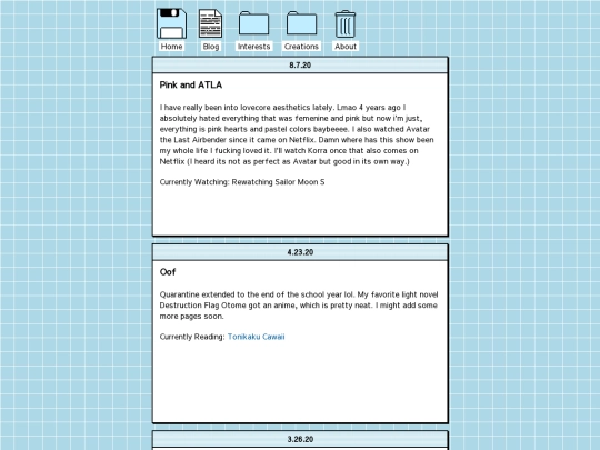 blog screenshot