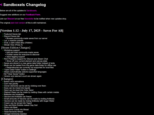 sp/changelog screenshot