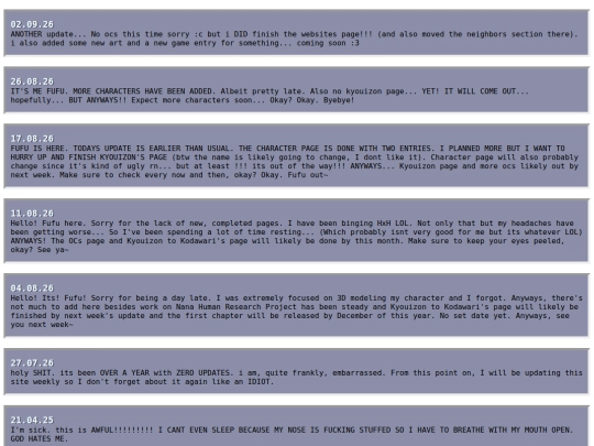 diary screenshot