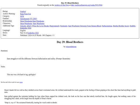 my_fanfiction/Day_29_Blood_Brothers screenshot