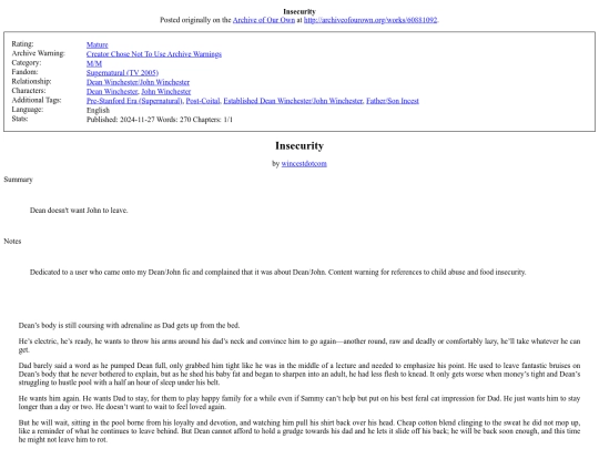 my_fanfiction/Insecurity screenshot