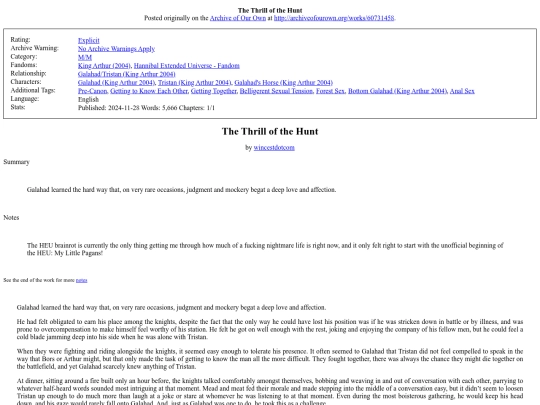 my_fanfiction/The_Thrill_of_the_Hunt screenshot