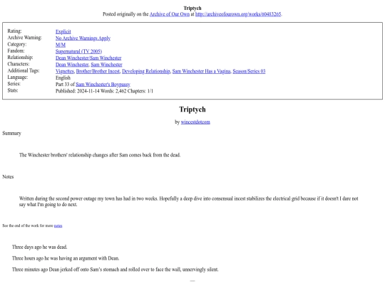 my_fanfiction/Triptych screenshot