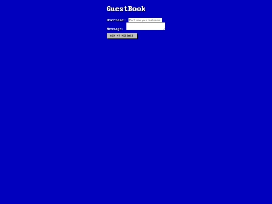 guestbook screenshot