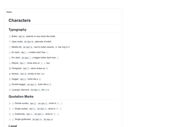 chars screenshot