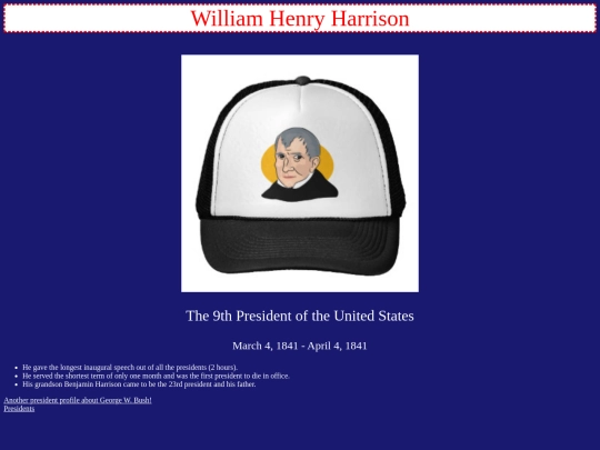 presidentprofileminiproject screenshot