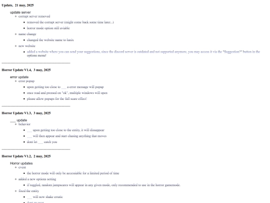 changelog screenshot