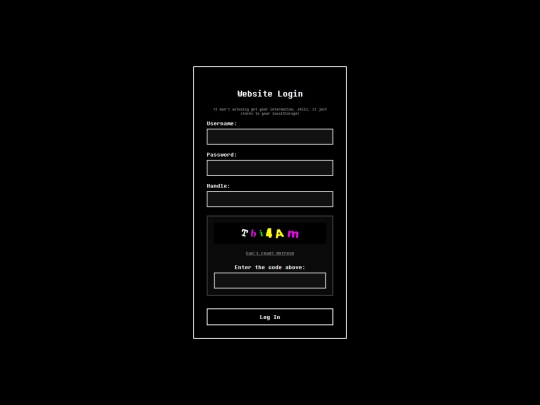 login screenshot