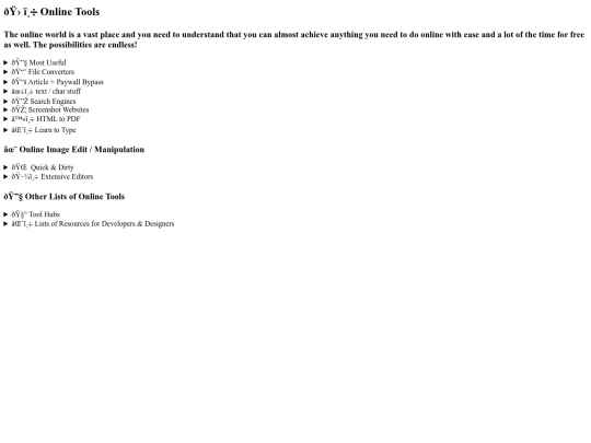 html_snippets/Online_Tools screenshot