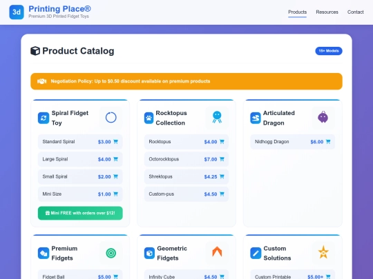 Printing Place® - Premium 3D Printed Fidget Toys screenshot