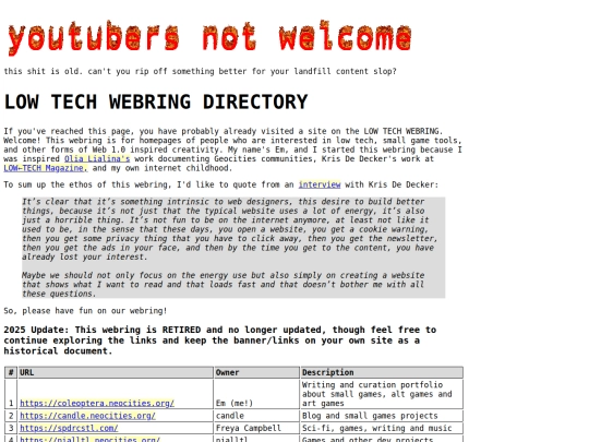 LowTech_Directory screenshot