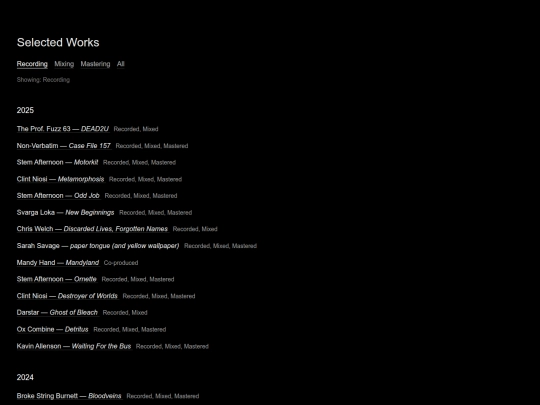 selectedcredits screenshot