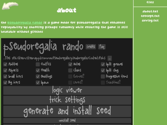 coding/pseudoregalia-rando screenshot