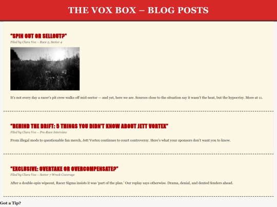 blog screenshot