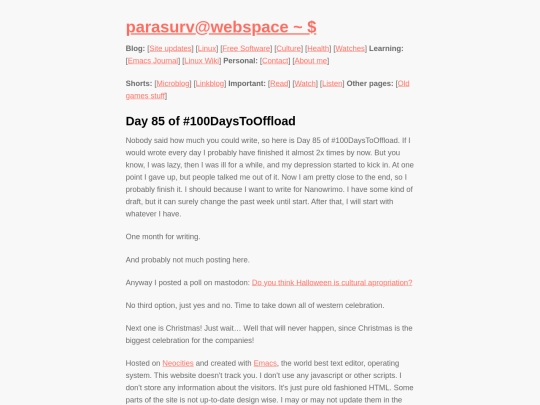 blogging/day85-100daystooffload screenshot