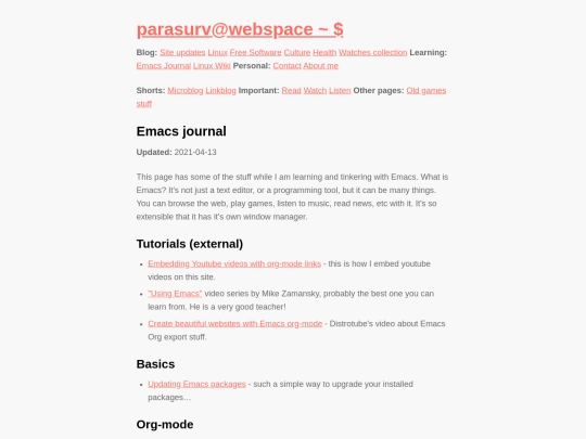 emacs-journal screenshot