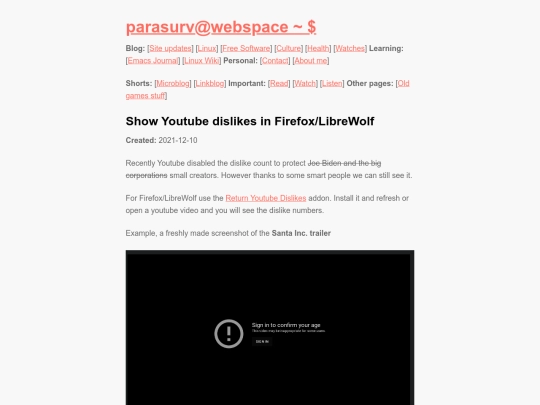 linux-wiki/show-youtube-dislike-in-firefox screenshot