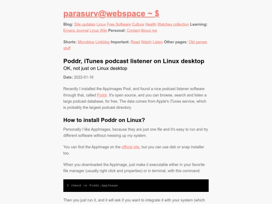 linux/poddr-itunes-podcast-linux-desktop screenshot