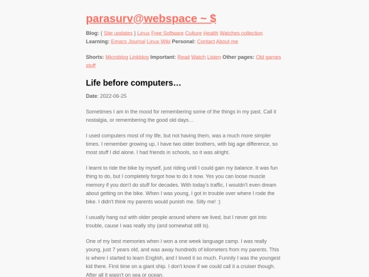 personal/life-before-computers screenshot