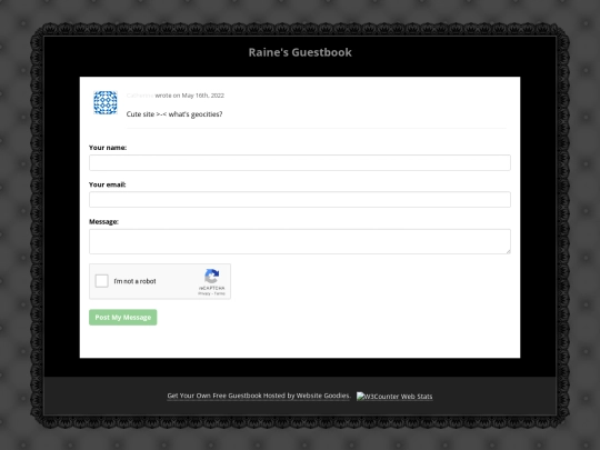 guestbook screenshot