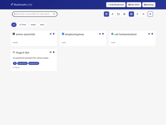 bookmarks-x1 screenshot