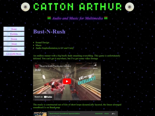 PortfolioPages/BustNRush screenshot
