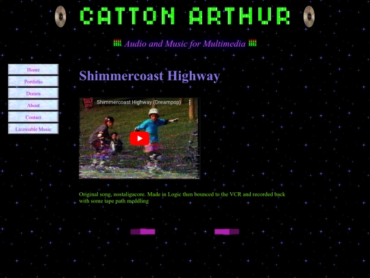 PortfolioPages/Shimmercoast screenshot