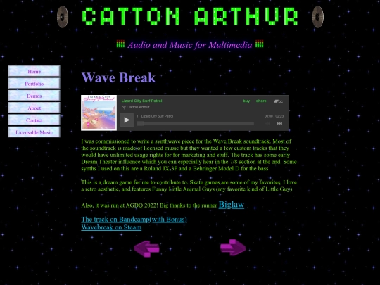 PortfolioPages/Wavebreak screenshot