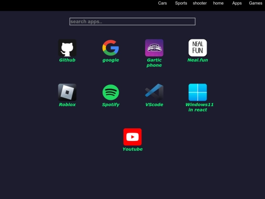 Apps screenshot