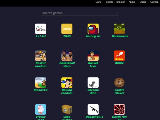 games screenshot