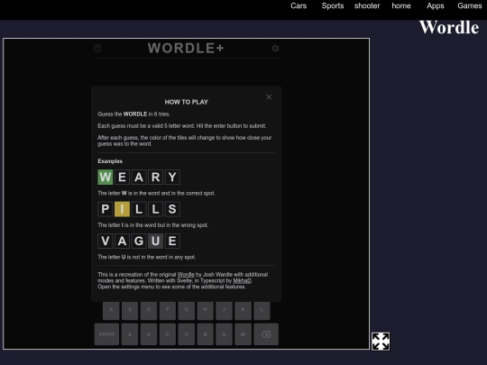 wordle screenshot