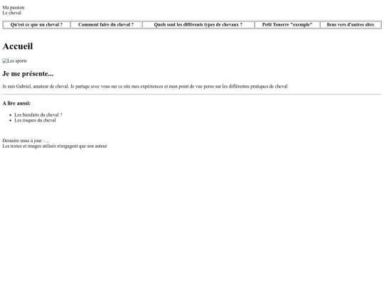 Pages Web screenshot