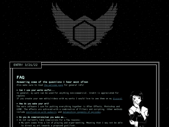 blog/FAQ screenshot