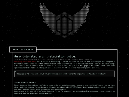 blog/arch screenshot