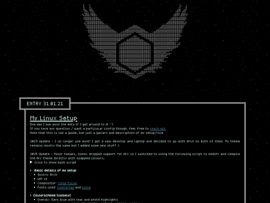 blog/setup screenshot