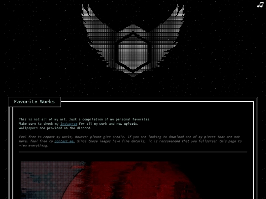blog/works screenshot