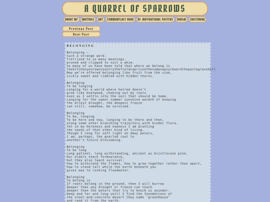 Posts/belonging screenshot