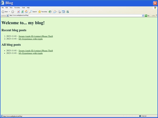 blog screenshot