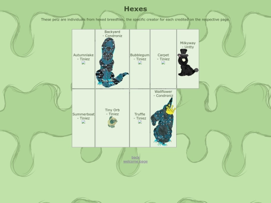petz/inhabitants/hexes screenshot