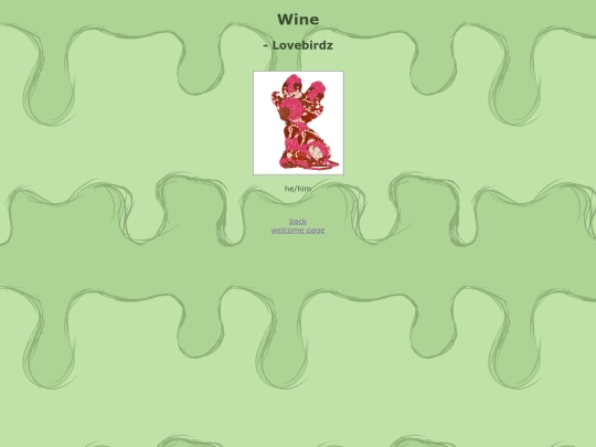 petz/inhabitants/lovebirdz/wine screenshot