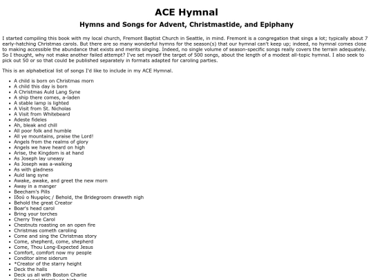 Fremont Baptist Music/ACE_Hymnal screenshot