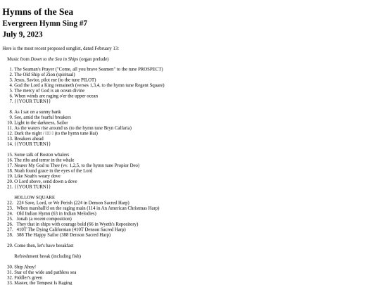 Fremont Baptist Music/hymnsofthesea screenshot