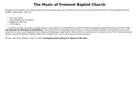 Fremont Baptist Music screenshot