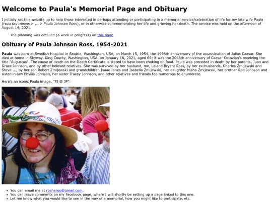 PAULA/Paulasnecrology screenshot