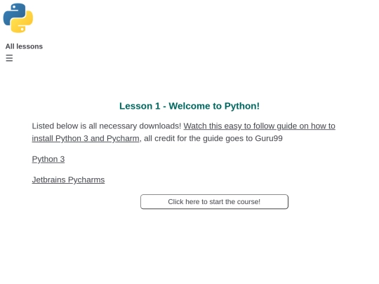 Lesson 1 - Welcome to Python screenshot