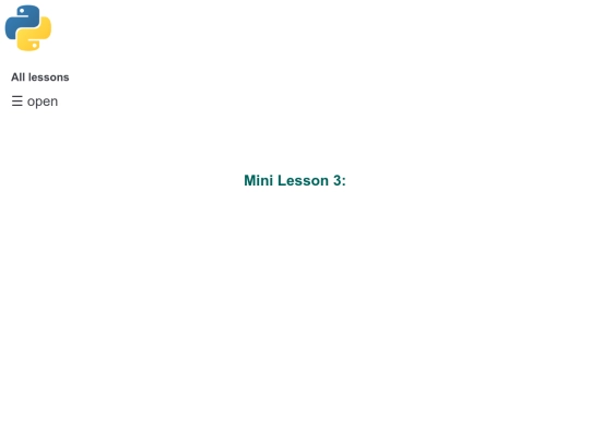 Mini Lesson 3 -  screenshot