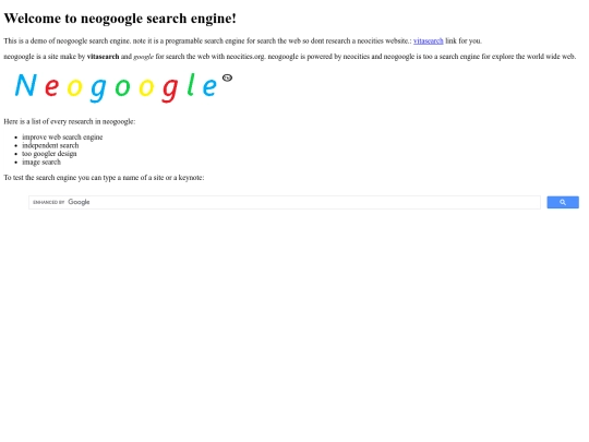 neogoogle.com/neogoogle screenshot